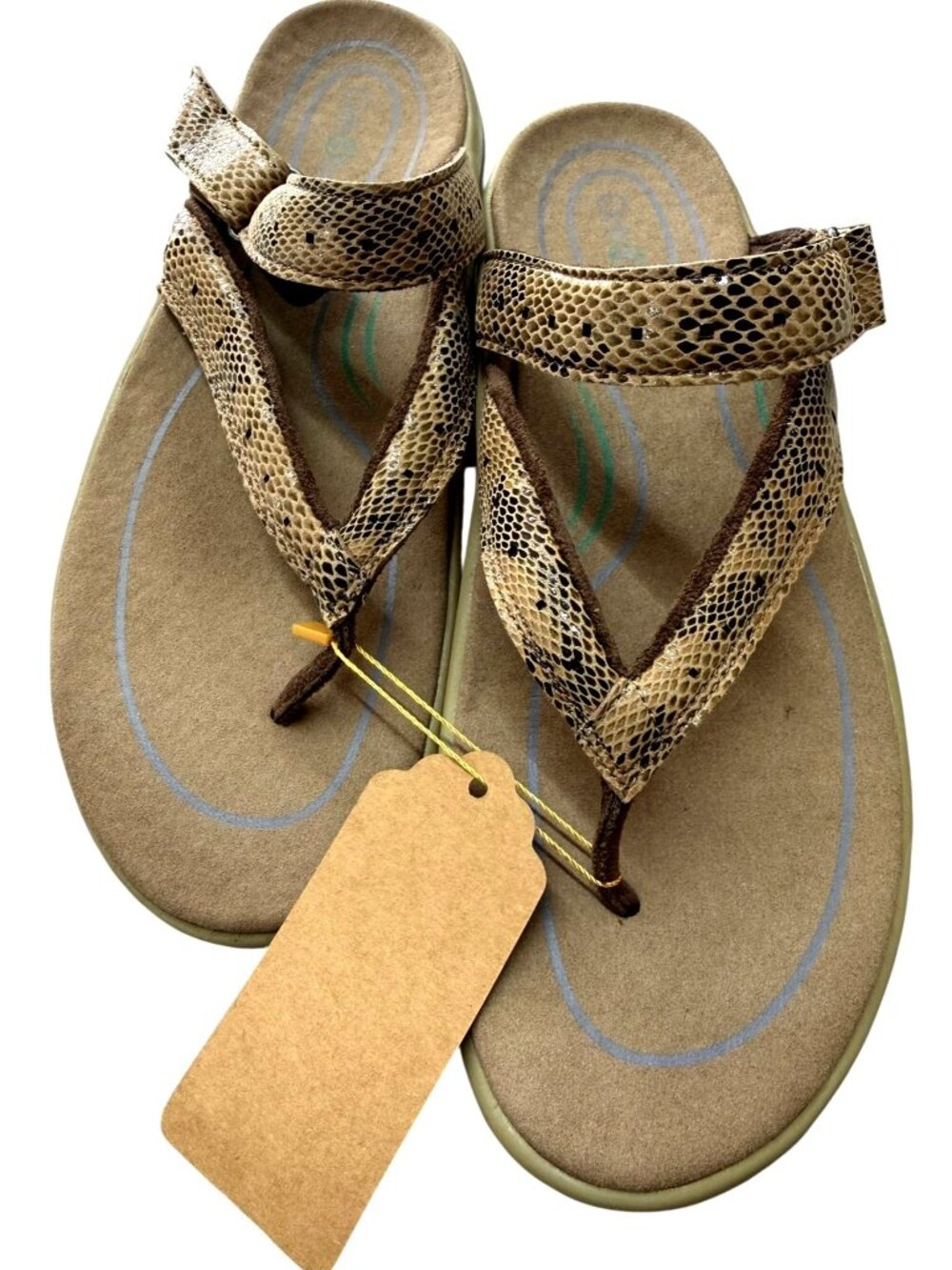 Orthofeet Womens Gaya Brown Orthopedic Sandals Size 9 Medium With Box